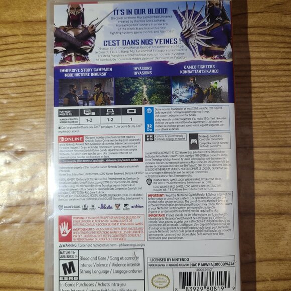 Mortal Kombat 1 Nintendo Switch Game - Picture 3 of 3